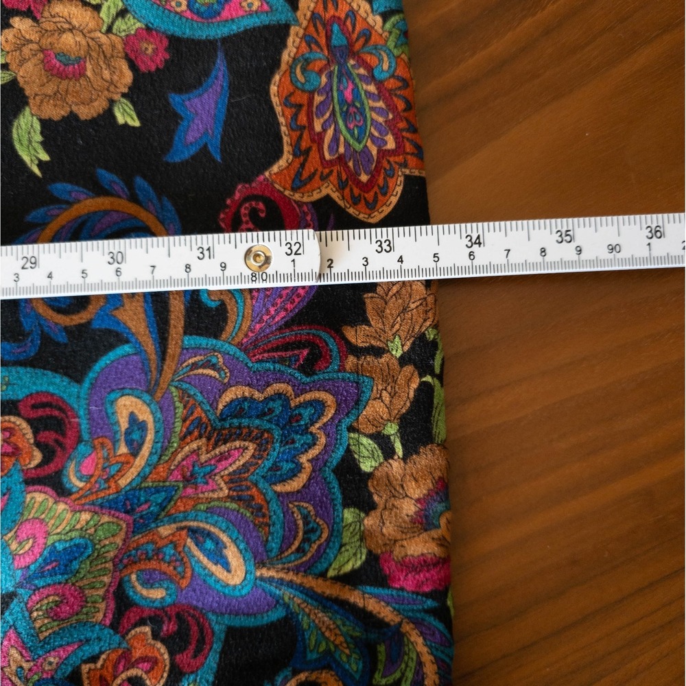 Roaman's Womens Plus SIZE 3X Multicolor LS Paisley Floral Collared Button Up Top - Picture 6 of 8
